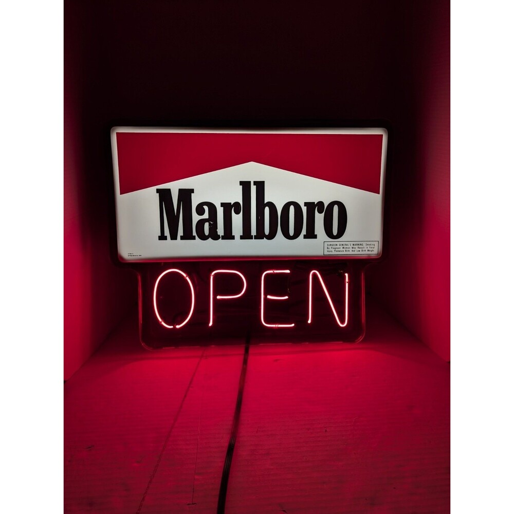 Vintage 1994 Marlboro Open Neon Sign